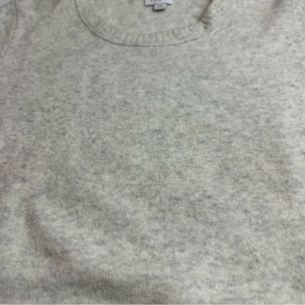 J.Crew Cream Marled Crewneck Sweater Women’s M Cotton Blend Classic Knit